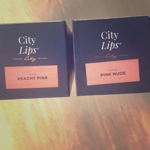 City lips lip gloss in peach pink &peach nude NIB